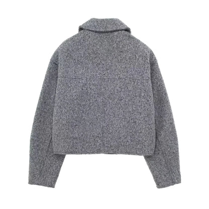 Yara | Beige Filz Jacke
