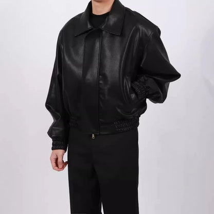 ENZO | Virale Vegane Lederbomberjacke